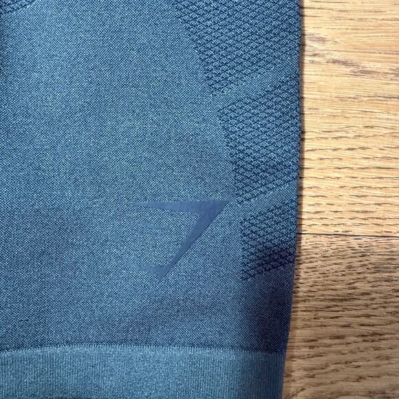 Gymshark Cycling Shorts SZ S Green Black Drawstring Stretch Compression - Picture 3 of 5